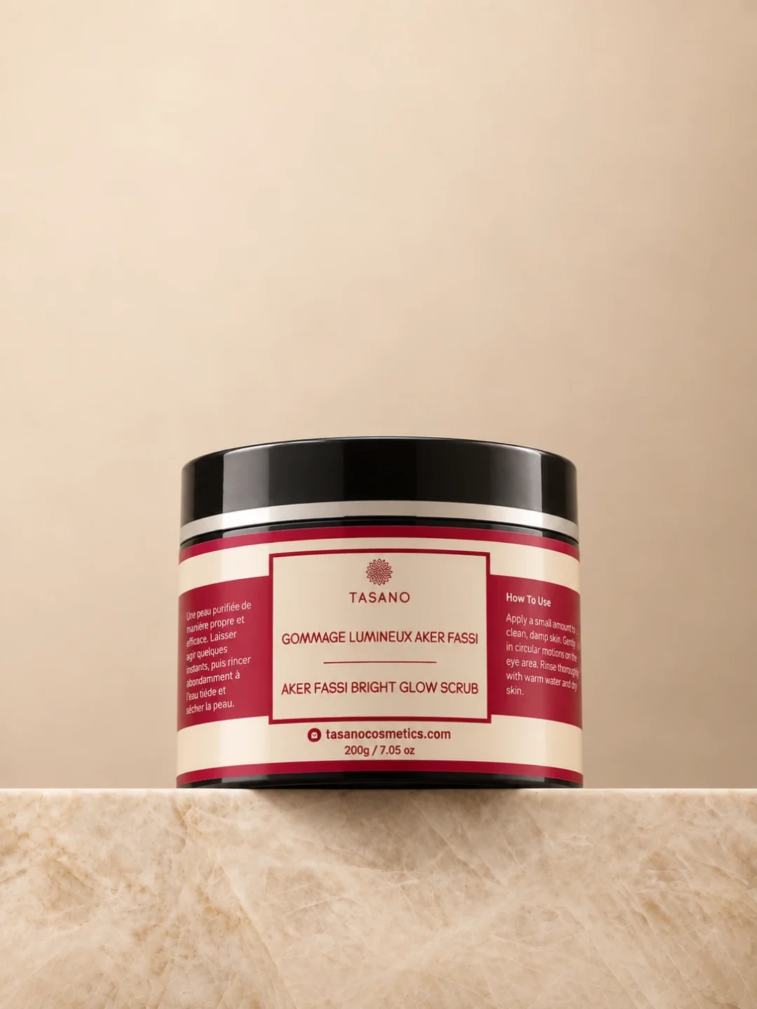 TASANO Moroccan Aker Fassi Scrub for natural rosy glow, radiant skin and body exfoliation TASANO Moroccan Aker Fassi Scrub for natural rosy glow, radiant skin and body exfoliation