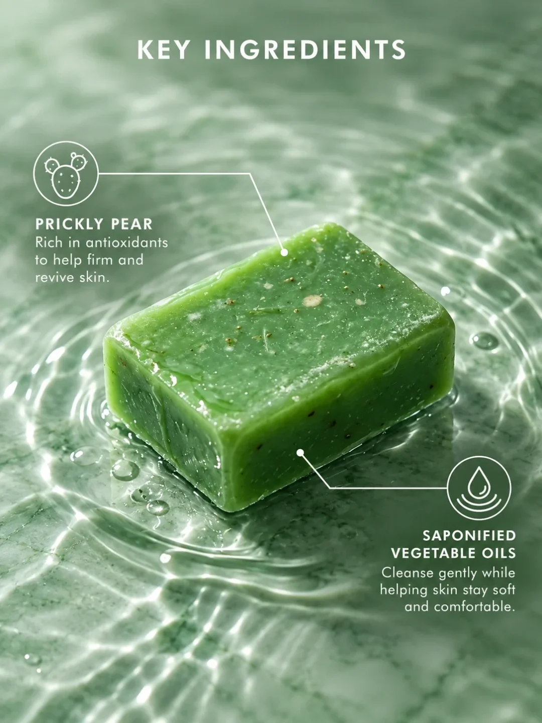 Prickly pear soap with Moroccan prickly pear and saponified vegetable oils for mature skin