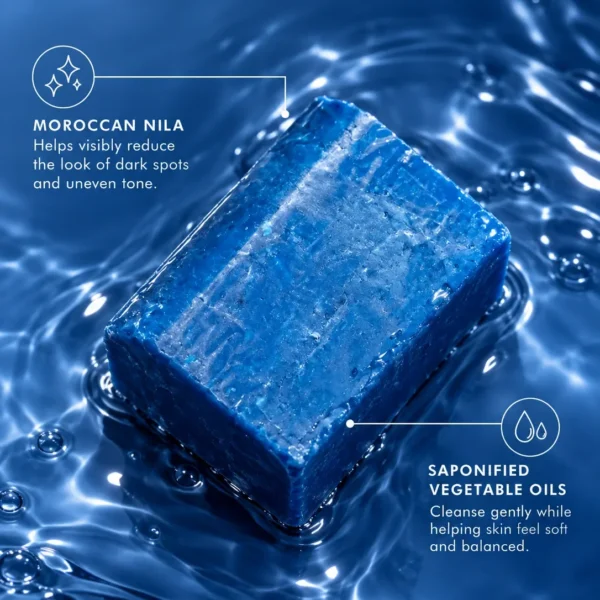 Nila soap with Moroccan Nila and saponified vegetable oils for face and body cleansing Nila soap with Moroccan Nila and saponified vegetable oils for face and body cleansing
