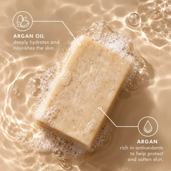 Argan oil soap with Moroccan argan and argan oil for hydrated nourished skin Argan oil soap with Moroccan argan and argan oil for hydrated nourished skin