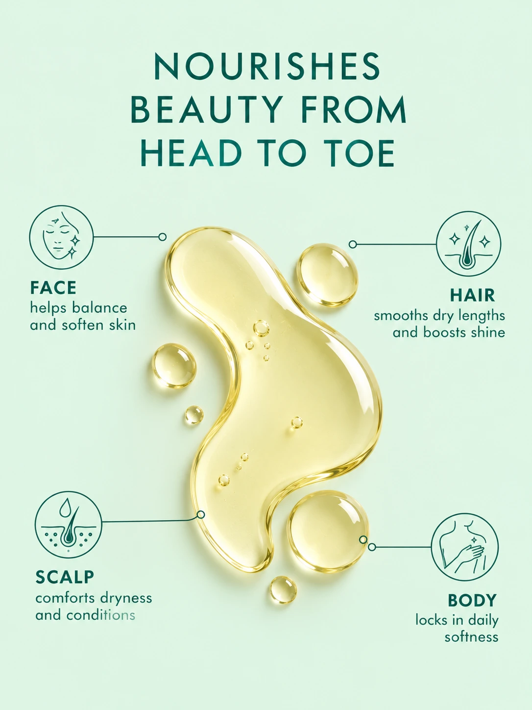 Jojoba Oil for face, hair, scalp and body care | Lightweight sebum-like botanical oil