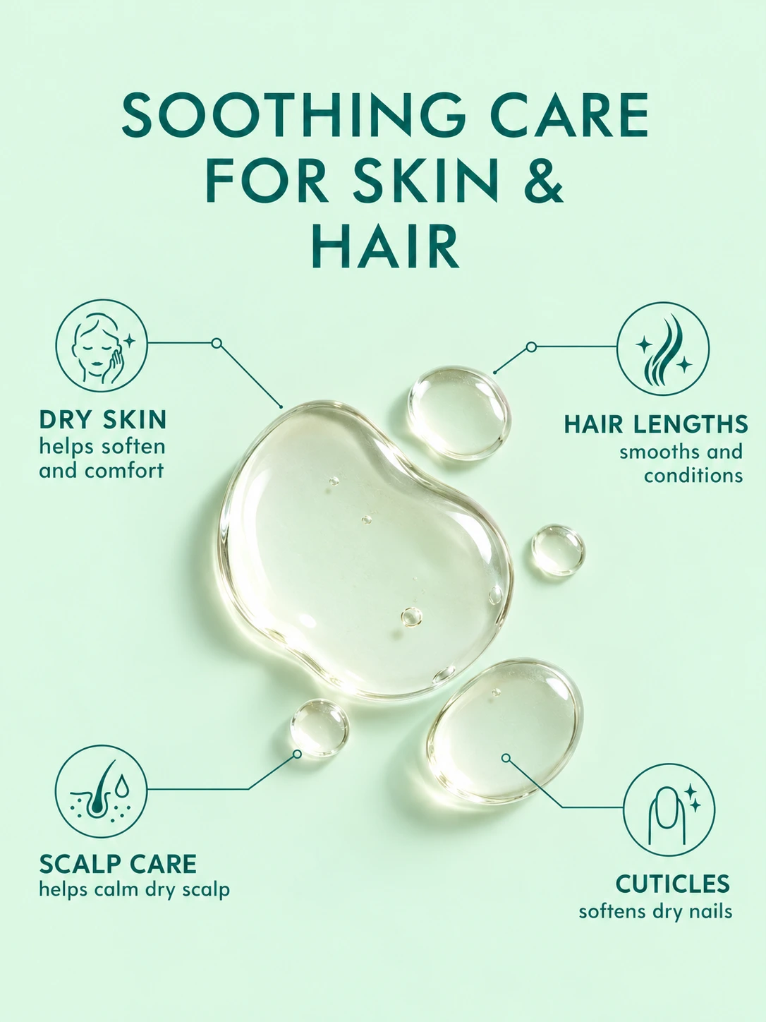 Aloe Vera Oil for face, body, hair and scalp, soothing botanical oil for moisture, softness and comfortable-feeling skin