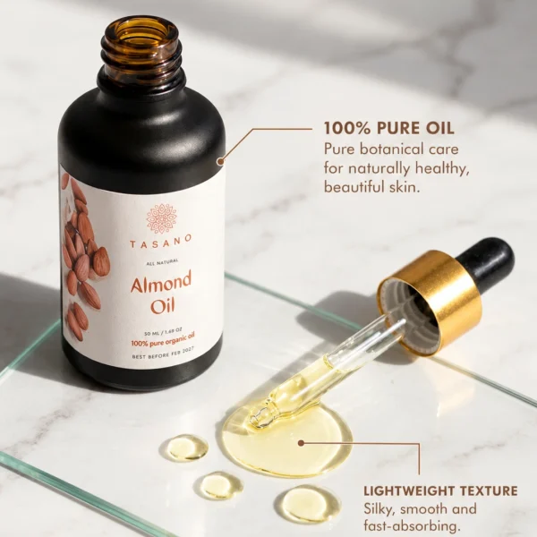 Pure Sweet Almond Oil formula with silky lightweight texture for skin moisturizing, body massage and hair care Pure Sweet Almond Oil formula with silky lightweight texture for skin moisturizing, body massage and hair care