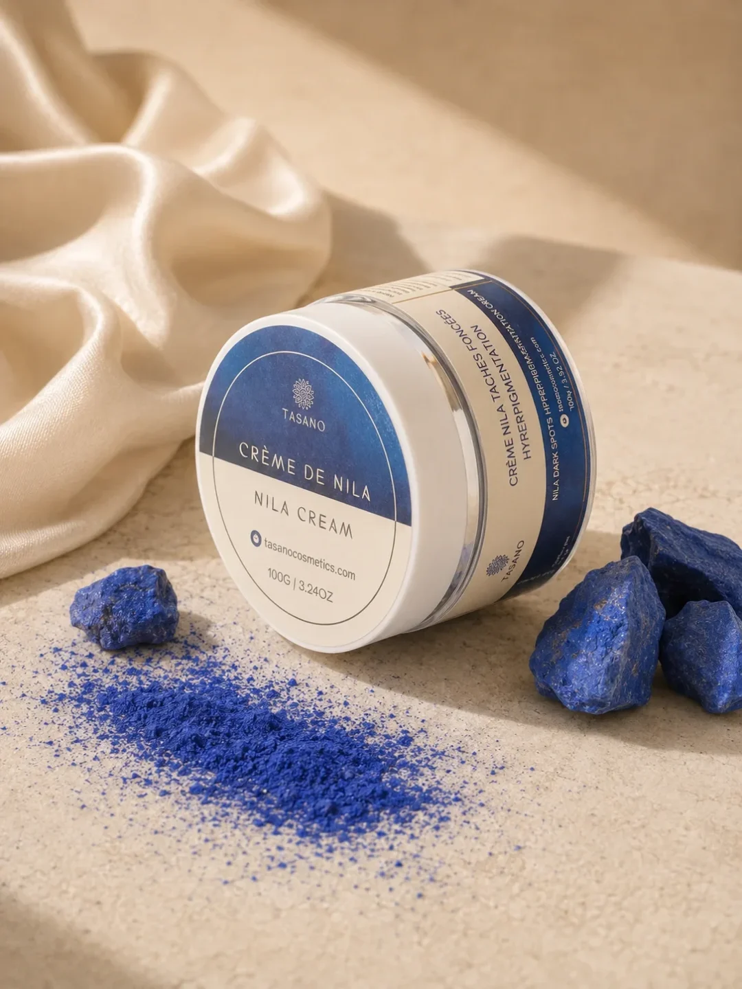 Nila powder cream for dark spots, hyperpigmentation care, tone evening, and Moroccan brightening skincare