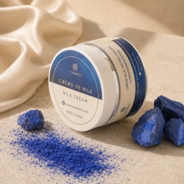 Nila powder cream for dark spots, hyperpigmentation care, tone evening, and Moroccan brightening skincare