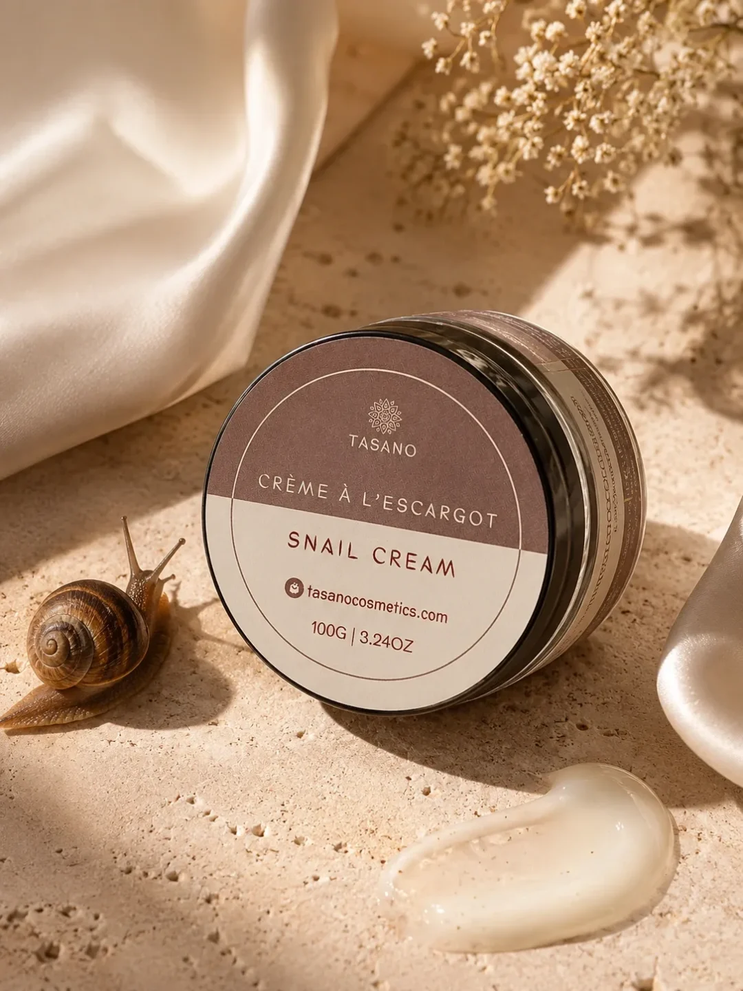 Snail cream with collagen support for smoother, firmer, younger-looking skin and daily anti-aging care