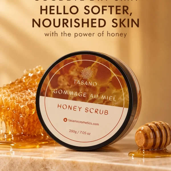 Nourishing honey scrub for dry rough skin, Moroccan body exfoliator for softer smoother skin Nourishing honey scrub for dry rough skin, Moroccan body exfoliator for softer smoother skin