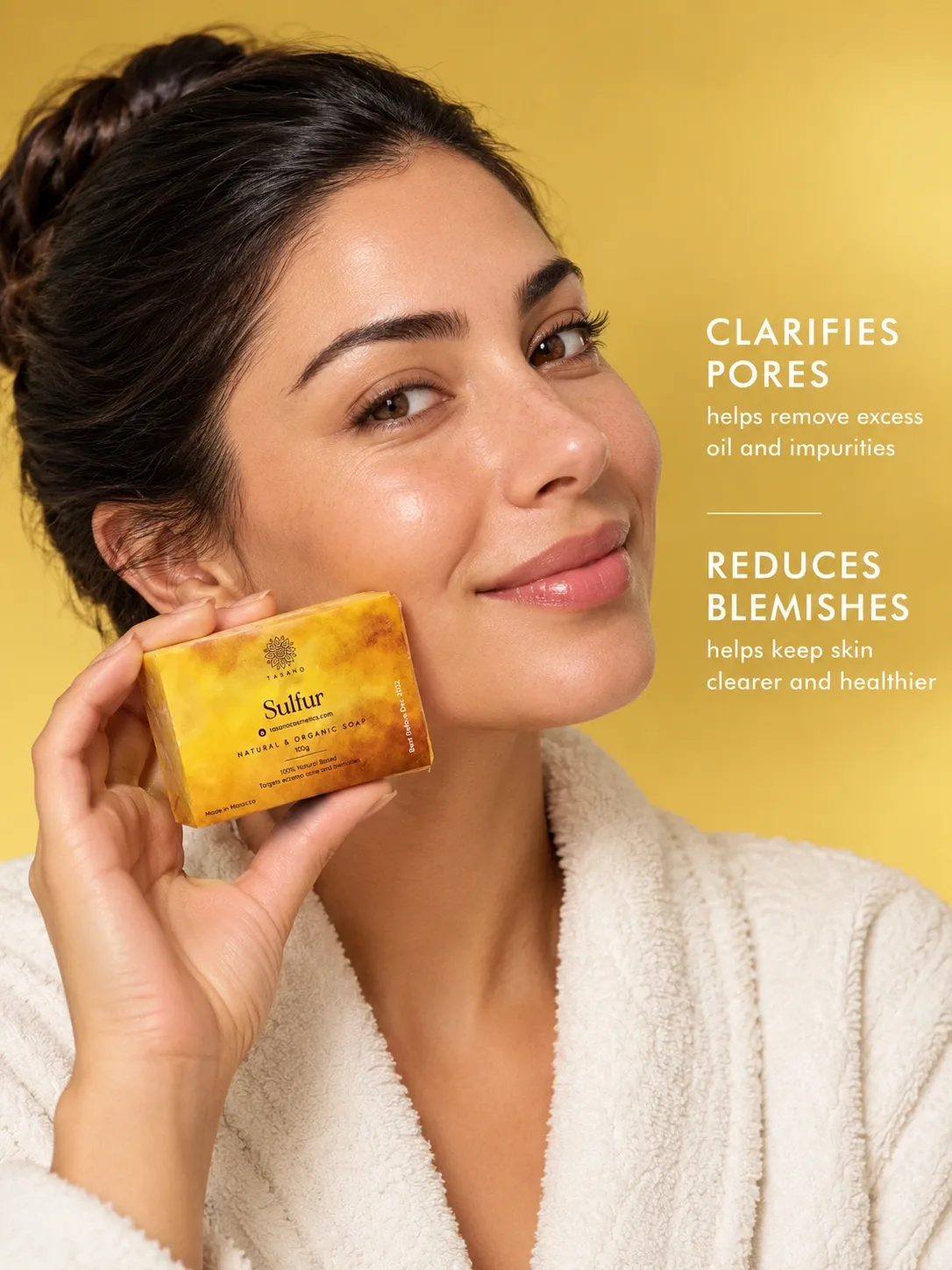 Sulfur cleansing soap for excess oil, blemish-prone skin and clearer-looking complexion
