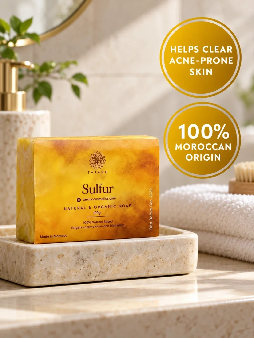 Sulfur soap benefits for oily skin, blemishes, excess sebum and clearer-looking skin Sulfur soap benefits for oily skin, blemishes, excess sebum and clearer-looking skin
