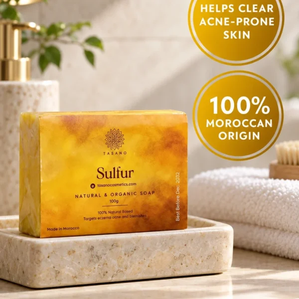 Sulfur soap benefits for oily skin, blemishes, excess sebum and clearer-looking skin Sulfur soap benefits for oily skin, blemishes, excess sebum and clearer-looking skin