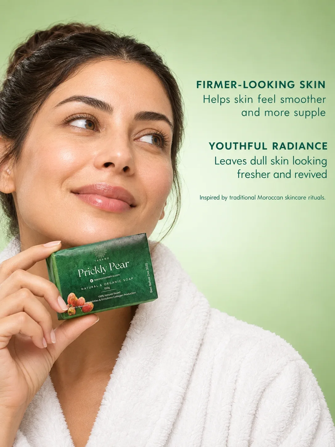 Prickly pear anti-aging soap for firmer, smoother and more youthful-looking skin