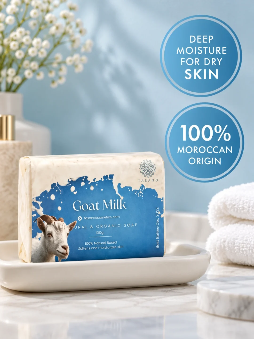 Goat milk soap benefits for dry skin, softness, moisture and smoother skin texture Goat milk soap benefits for dry skin, softness, moisture and smoother skin texture