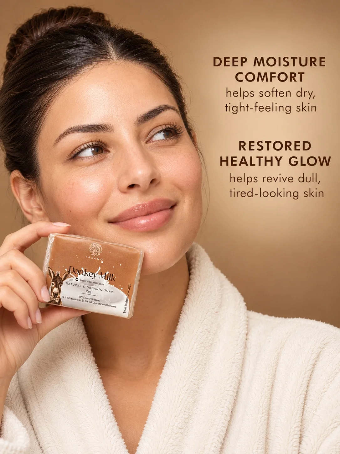 Vitamin-rich donkey milk soap for softer, nourished and healthier-looking radiant skin