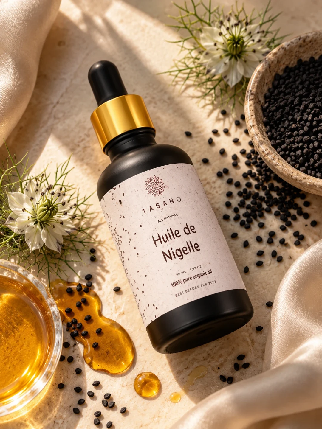 Black Seed Oil for stronger-looking hair and nourished skin | 100% Pure Nigella Oil