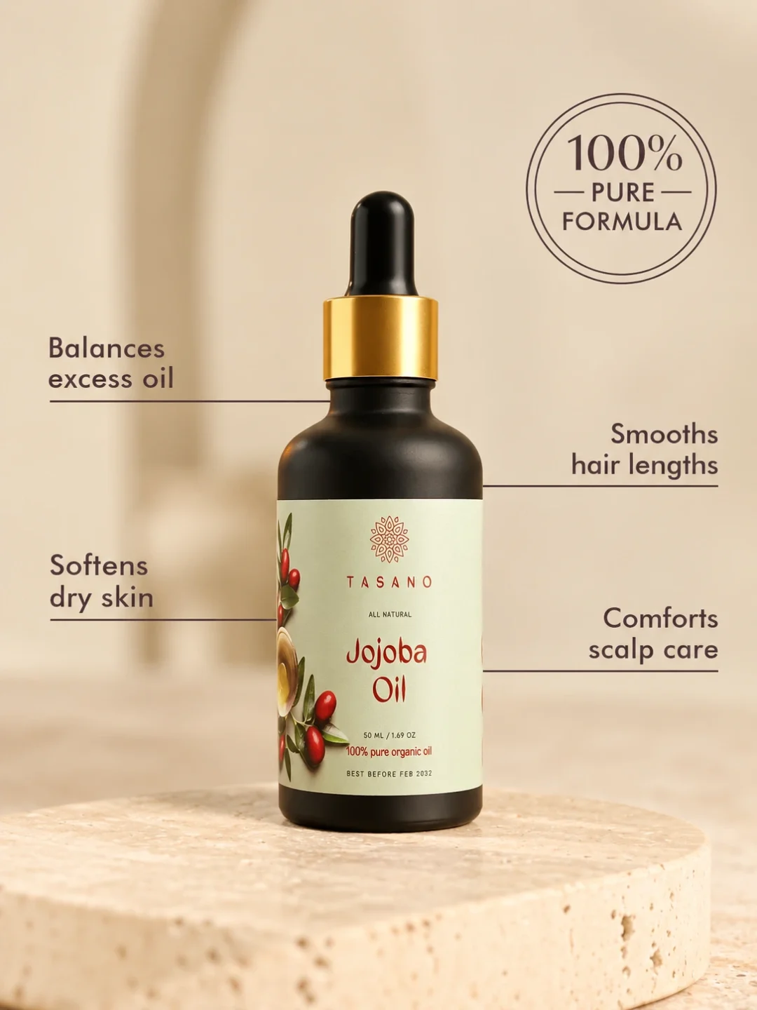Jojoba Oil benefits for face, skin, hair and scalp | 100% Pure Jojoba Oil