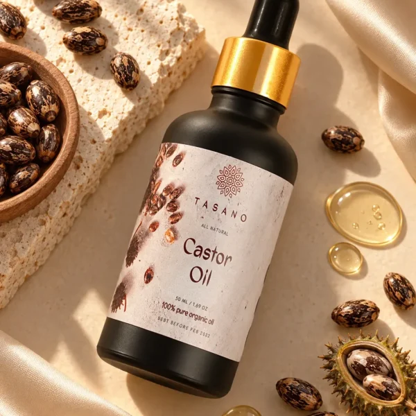 TASANO Pure Castor Oil with castor botanicals, nourishing oil for hair, lashes, brows and dry skin care
