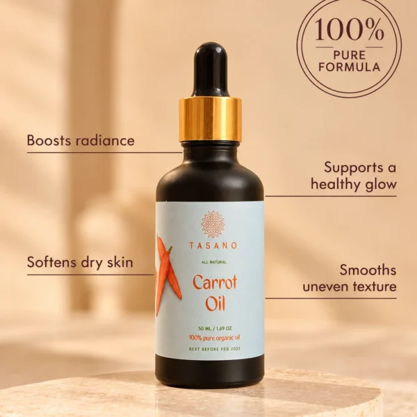 Pure Carrot Oil for glowing skin, hydration and hair conditioning, natural face and body oil for daily beauty care Pure Carrot Oil for glowing skin, hydration and hair conditioning, natural face and body oil for daily beauty care