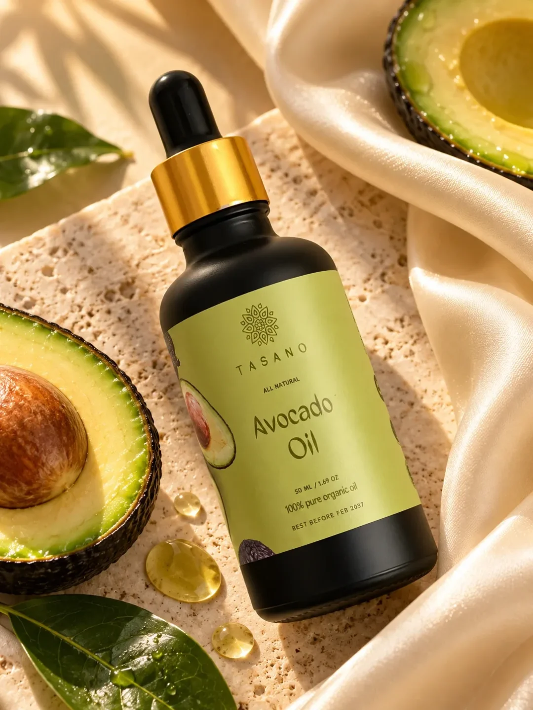 TASANO Pure Avocado Oil with fresh avocado, nourishing botanical oil for dry skin and conditioned hair TASANO Pure Avocado Oil with fresh avocado, nourishing botanical oil for dry skin and conditioned hair