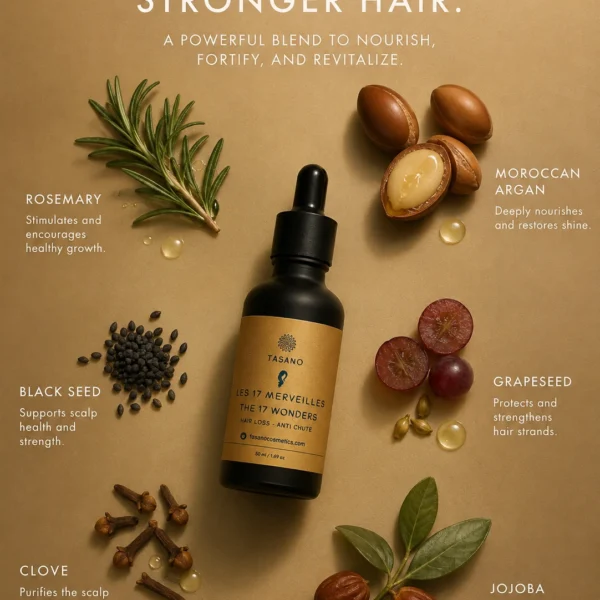 natural rosemary hair oil with Moroccan argan black seed and jojoba