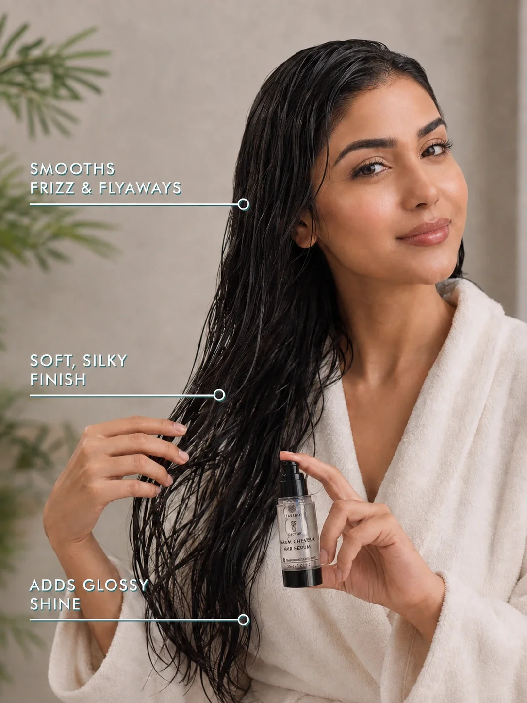 Anti frizz serum for dry dull and unruly hair