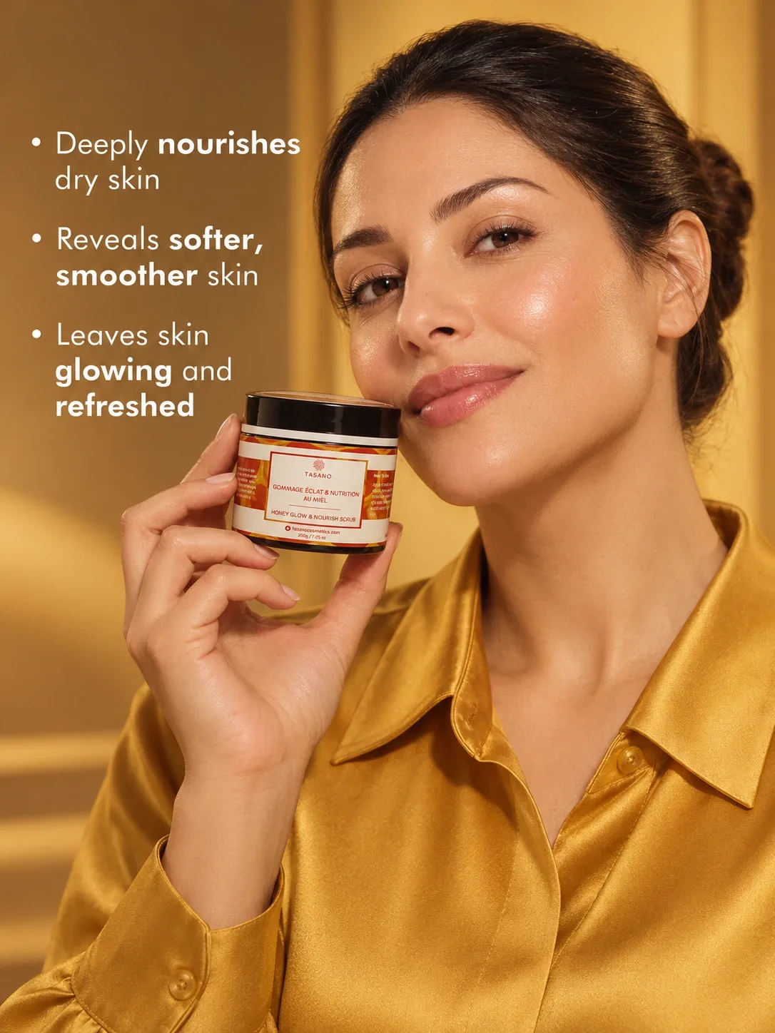 Honey scrub for soft nourished smooth skin, Moroccan exfoliating body scrub for dryness