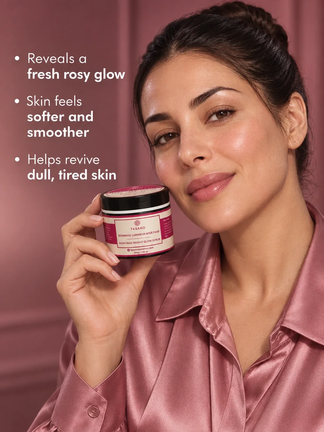 Aker Fassi body scrub for radiant smooth skin and a fresh natural rosy glow
