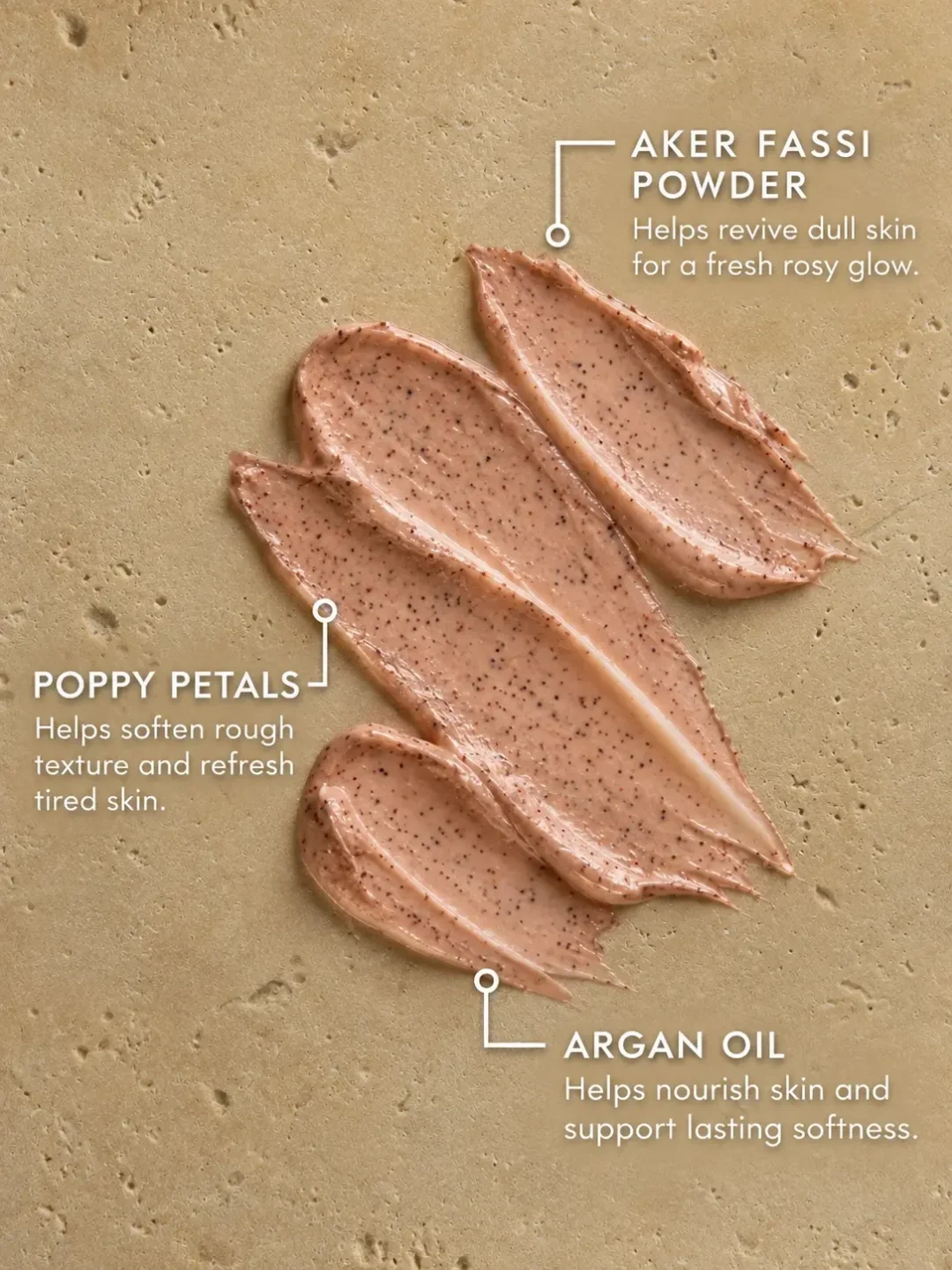 Aker Fassi scrub ingredients and creamy exfoliating texture for dull skin and natural rosy glow Aker Fassi scrub ingredients and creamy exfoliating texture for dull skin and natural rosy glow