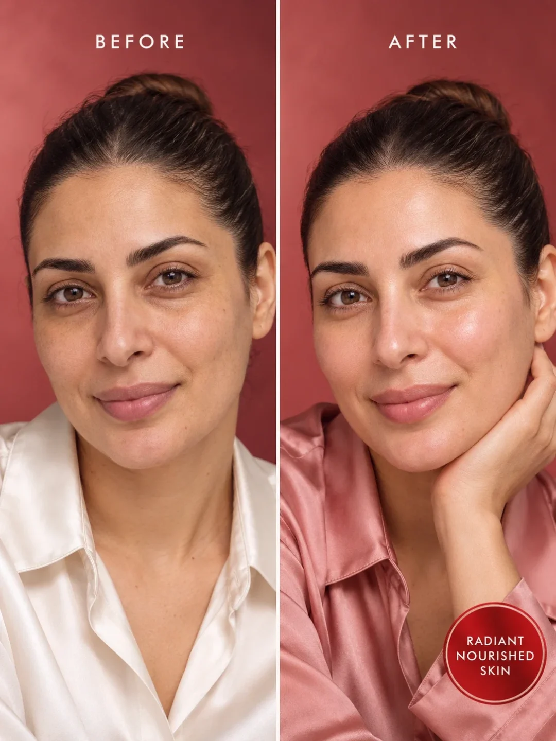 Aker Fassi soap before and after for dull skin and naturally radiant rosy-looking skin