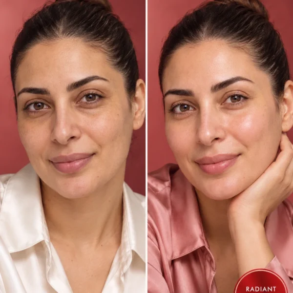 Aker Fassi soap before and after for dull skin and naturally radiant rosy-looking skin