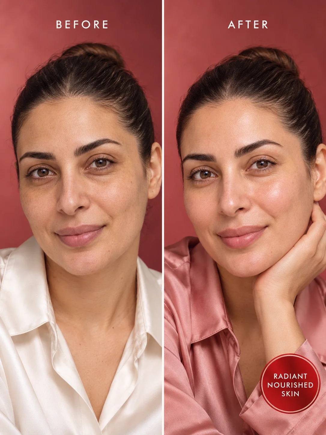 Aker Fassi soap before and after for dull skin and naturally radiant rosy-looking skin