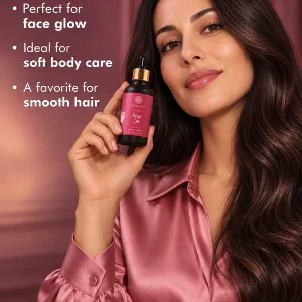 Rose Oil for face, body and hair care | Pure moisturizing botanical oil by TASANO Rose Oil for face, body and hair care | Pure moisturizing botanical oil by TASANO