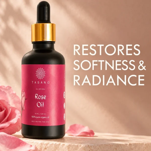 Pure Rose Oil for face, skin and hair | Premium botanical beauty oil by TASANO Pure Rose Oil for face, skin and hair | Premium botanical beauty oil by TASANO