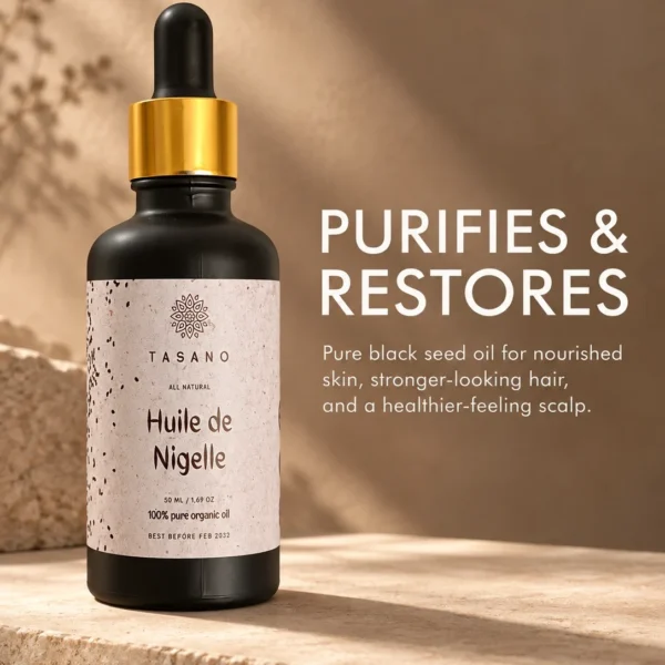 Pure Black Seed Oil for hair, scalp and skin | Premium Nigella Sativa Oil by TASANO