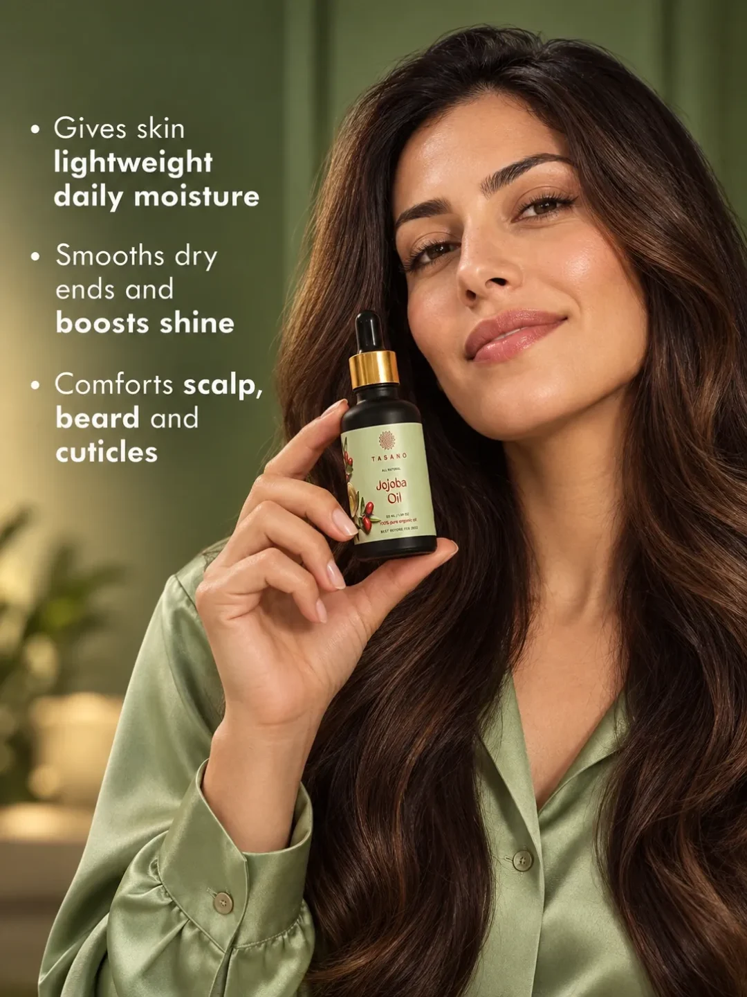 Jojoba Oil for face, hair and scalp care | Pure lightweight botanical moisturizer