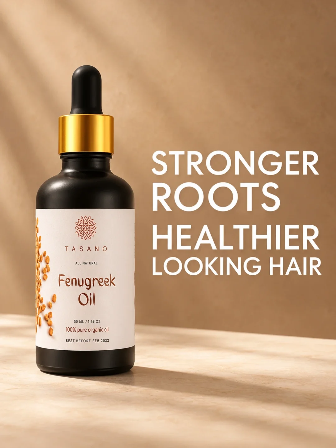 Pure Fenugreek Oil for hair and scalp | Premium strengthening botanical oil by TASANO