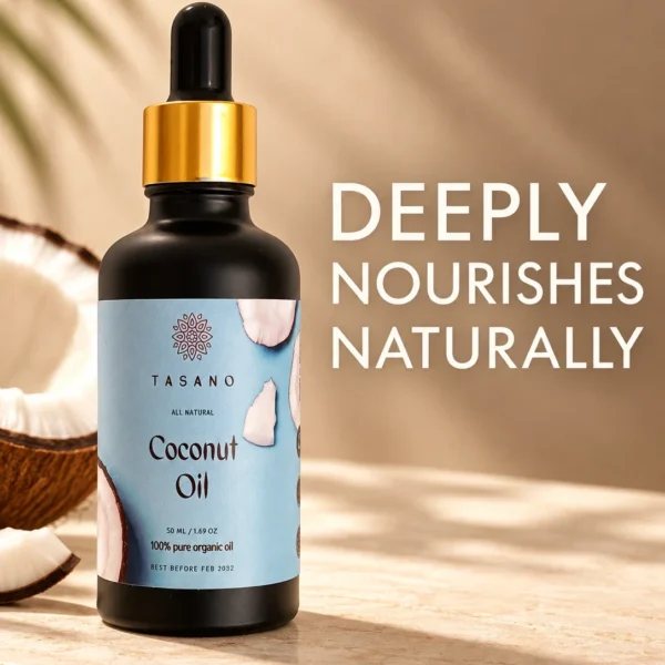 Pure Coconut Oil for hair and body care | Premium moisture-rich botanical oil by TASANO