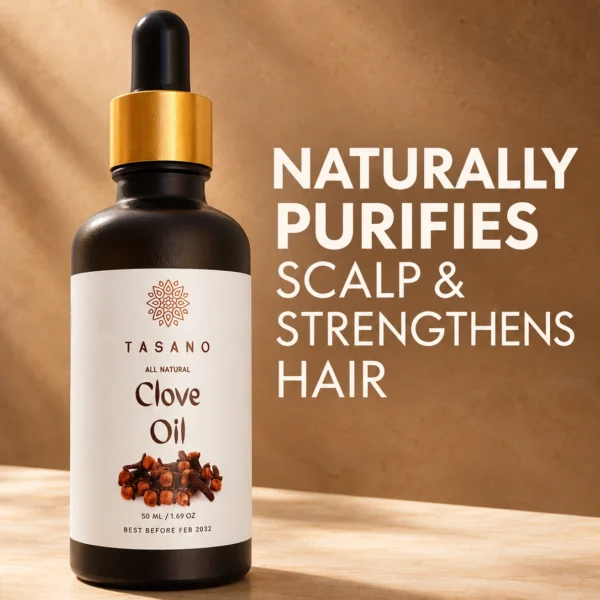 Pure Clove Oil for intensive hair and scalp care, concentrated botanical oil for conditioning dry-feeling hair