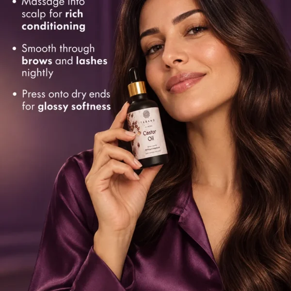 Castor Oil for hair oiling, scalp massage, eyelashes and eyebrows, multipurpose botanical beauty oil