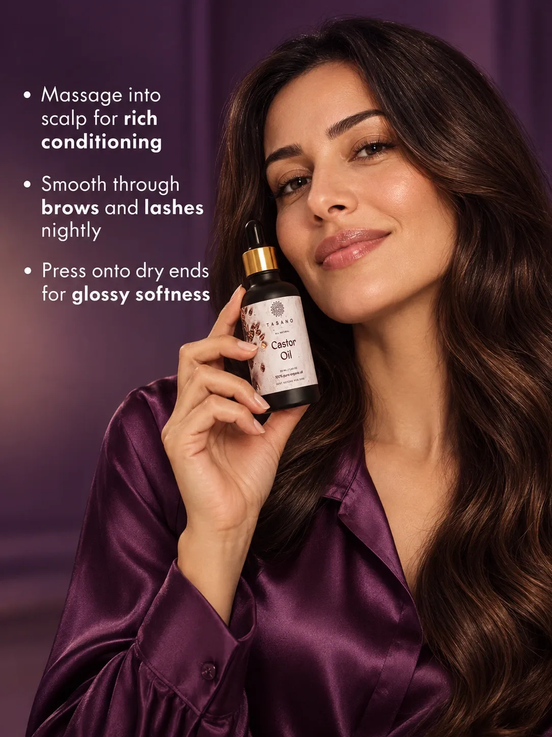 Castor Oil for hair oiling, scalp massage, eyelashes and eyebrows, multipurpose botanical beauty oil