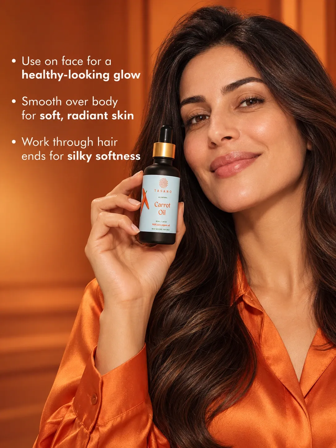 Carrot Oil for face care, body moisturizing and hair conditioning, versatile botanical oil for skin and hair