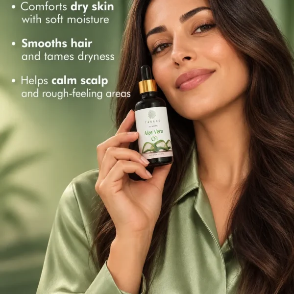 Aloe Vera Oil for face moisturizing, body care and hair conditioning, gentle botanical oil for skin and scalp