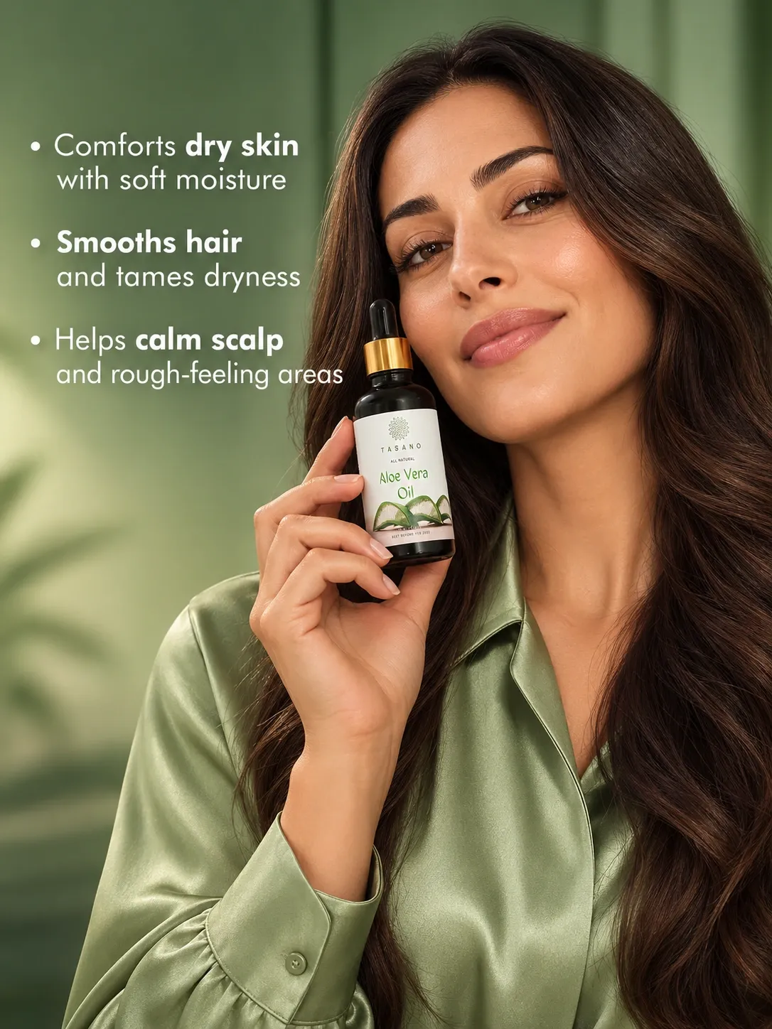 Aloe Vera Oil for face moisturizing, body care and hair conditioning, gentle botanical oil for skin and scalp