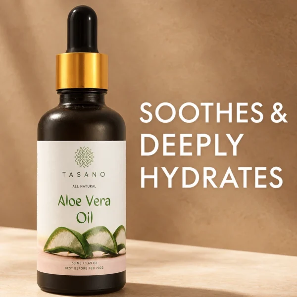 Pure Aloe Vera Oil for soothing moisture and softness, botanical oil for dry skin, body, scalp and hair