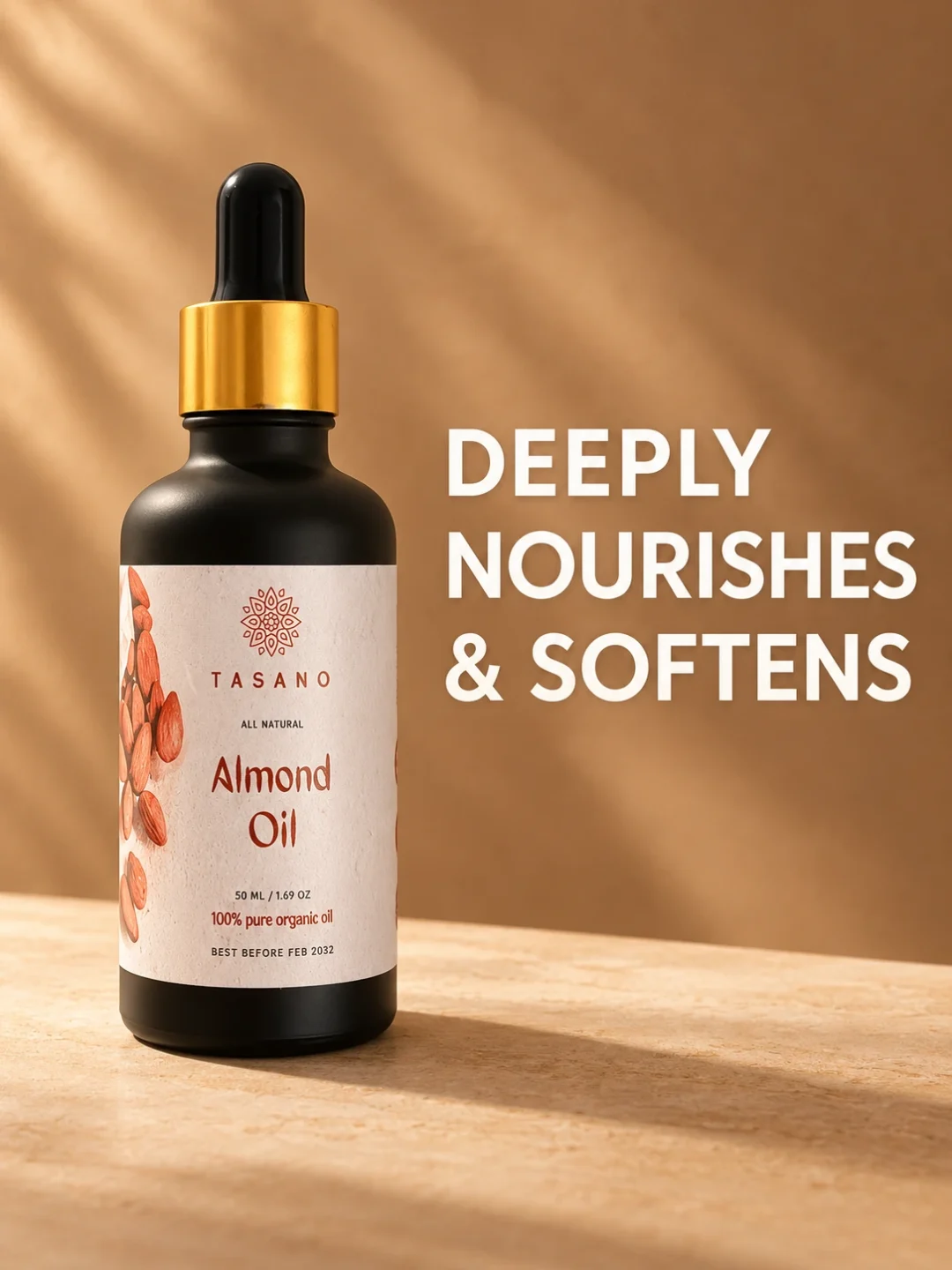 Pure Sweet Almond Oil for deep nourishment and softness, moisturizing botanical oil for skin, body and hair Pure Sweet Almond Oil for deep nourishment and softness, moisturizing botanical oil for skin, body and hair