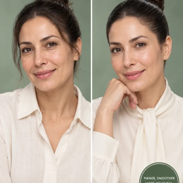 Firming scrub before and after for smoother firmer-looking radiant skin with prickly pear