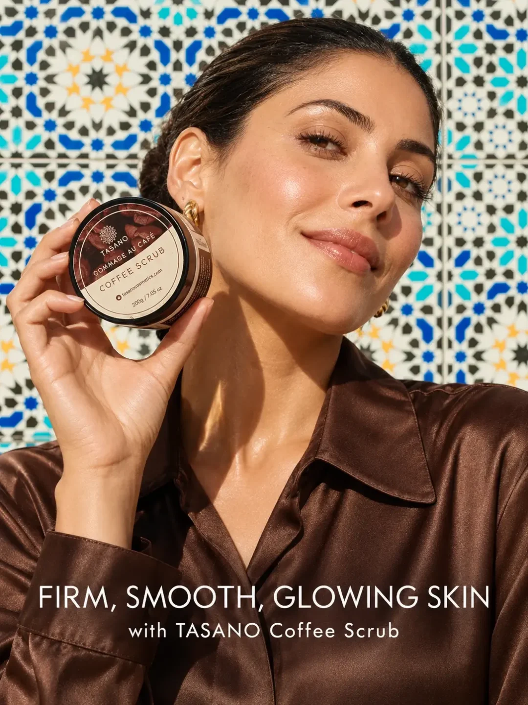 Coffee body scrub for firm smooth glowing skin, Moroccan exfoliating skincare for rough body texture Coffee body scrub for firm smooth glowing skin, Moroccan exfoliating skincare for rough body texture