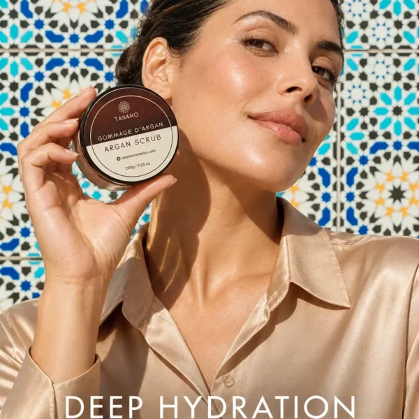 Argan body scrub for hydrated radiant skin, Moroccan skincare for dry rough body skin Argan body scrub for hydrated radiant skin, Moroccan skincare for dry rough body skin