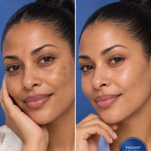 Nila Powder before and after for uneven skin tone, dark spots and naturally radiant clear skin Nila Powder before and after for uneven skin tone, dark spots and naturally radiant clear skin