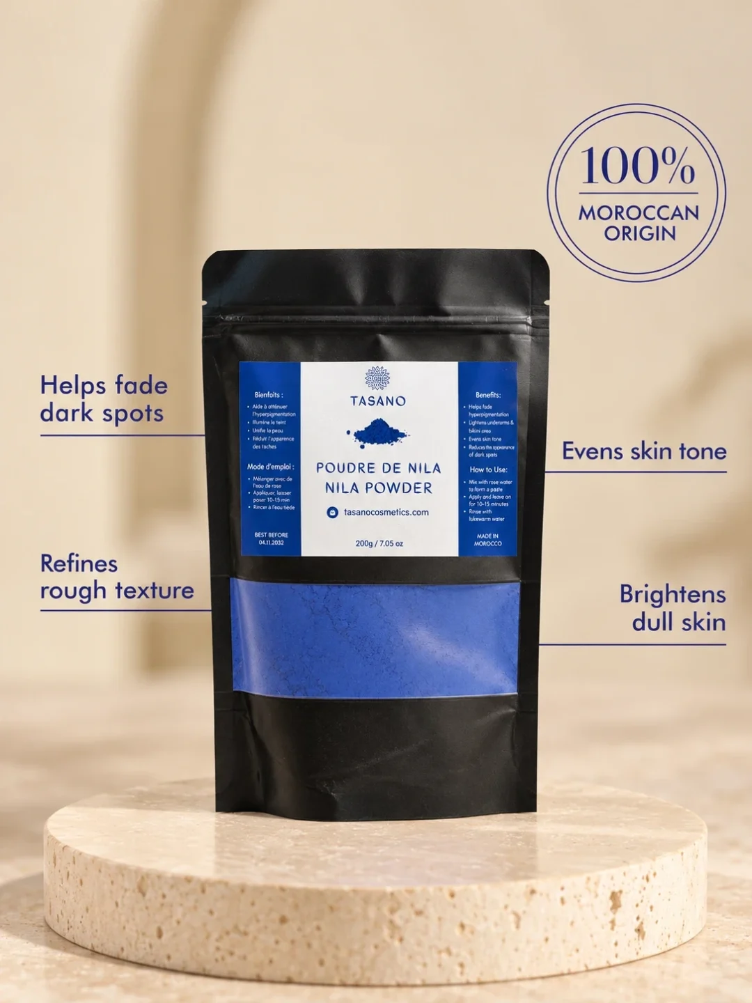 Moroccan Nila Powder for dark spot care, more even-looking skin tone and radiant complexion Moroccan Nila Powder for dark spot care, more even-looking skin tone and radiant complexion