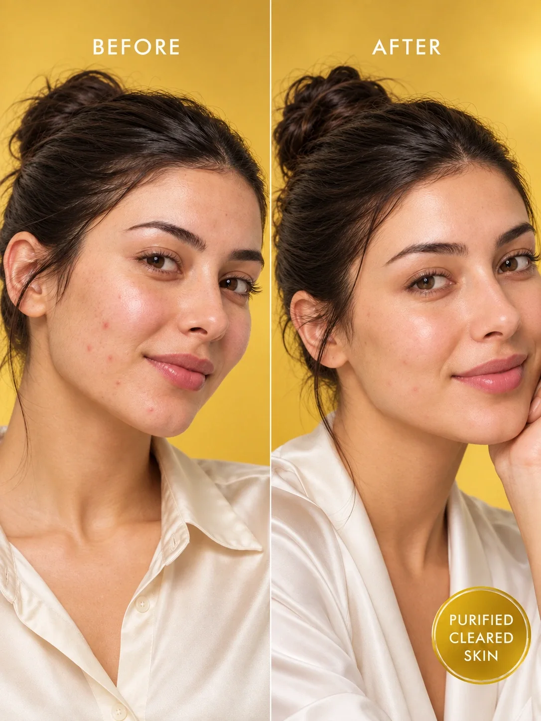 Sulfur soap before and after for oily blemish-prone skin and clearer smoother-looking skin